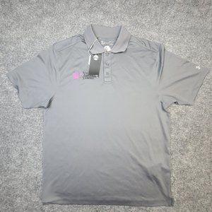 NWT Under Armour Heat Gear Mens Polo Shirt Large Voice Against Violence Logo